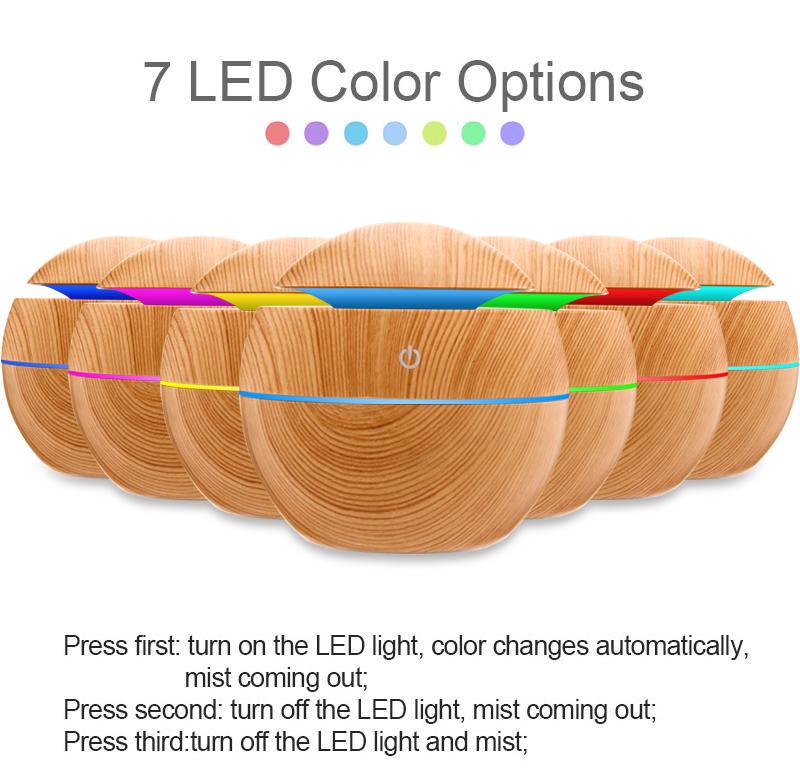 

Дерево Зерно Масло Диффузор Увлажнитель Электрический Ароматерапия Автомобильный Увлажнитель Бытовой 7 Цветной Ночник