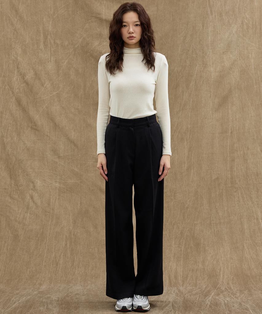 MANAVIS7 Long Wide Slacks [Black]