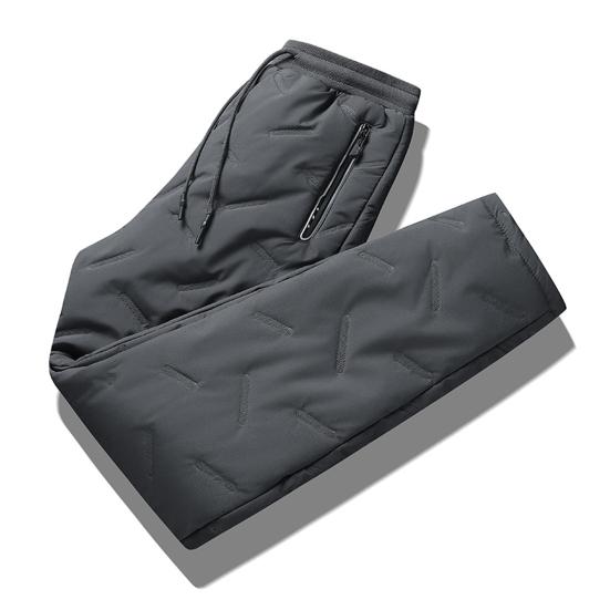 Zima Podzim Muži Sportovní kalhoty Volný Elastický pas Silný plyš Vodotěsné Polstrované Kapsy Volné Rovné Jednobarevné Kalhoty na cvičení