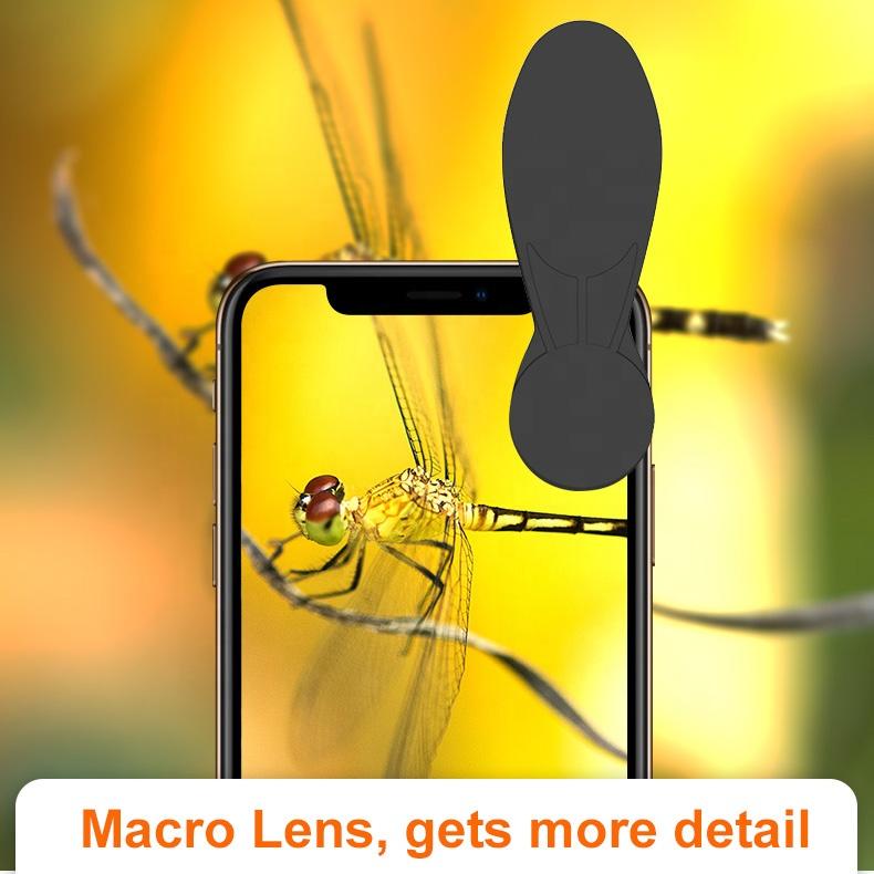 Cell Phone 130 Wide Angle Lens, 15x Macro Lens,  195 Fisheye Lens  3in1 Cell Phone Camera Lens