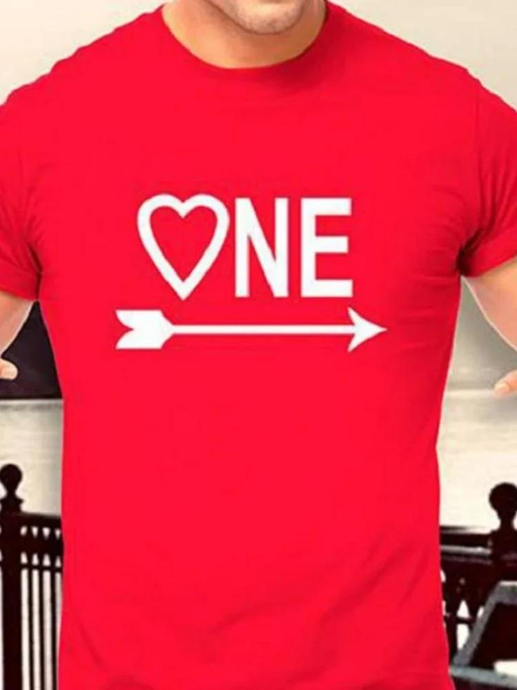 Paar T-Shirt Liebe Ein Herz Aufdruck Rot Liebhaber T-Shirt Kurzarm Rundhals Lockeres T-Shirt Sommer Damen Herren T-Shirt Tops Kleidung