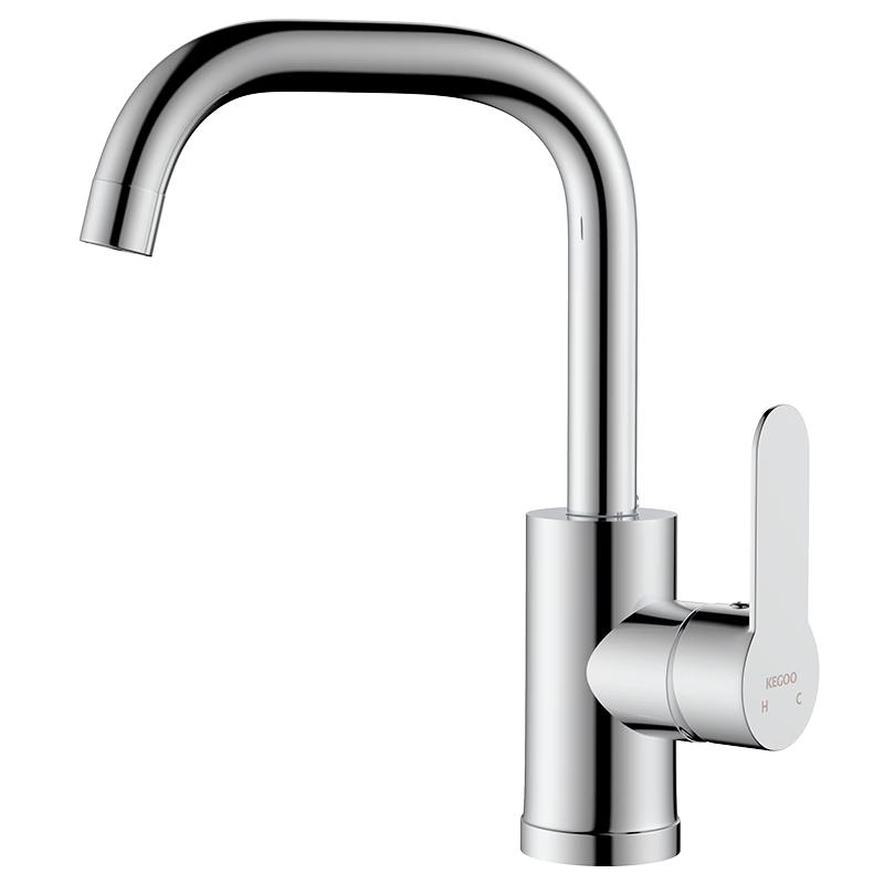 

KEGOO Stainless Steel Hot & Cold Bathroom Sink Faucet