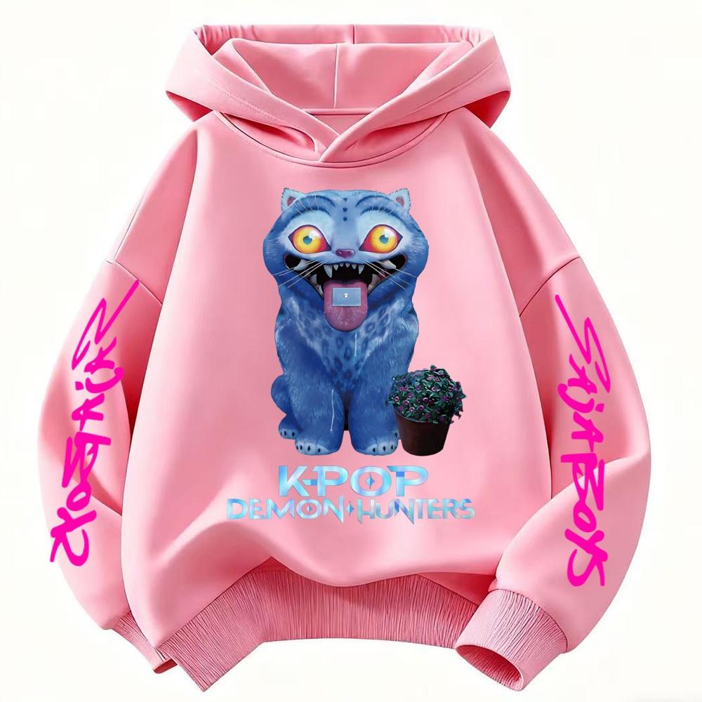 Hoodie KPop Devil Hunter Pattern Children's Sweatshirt Warm Girls' Hoodie Pullover 2025 Fashion Sudadera Printed Top
