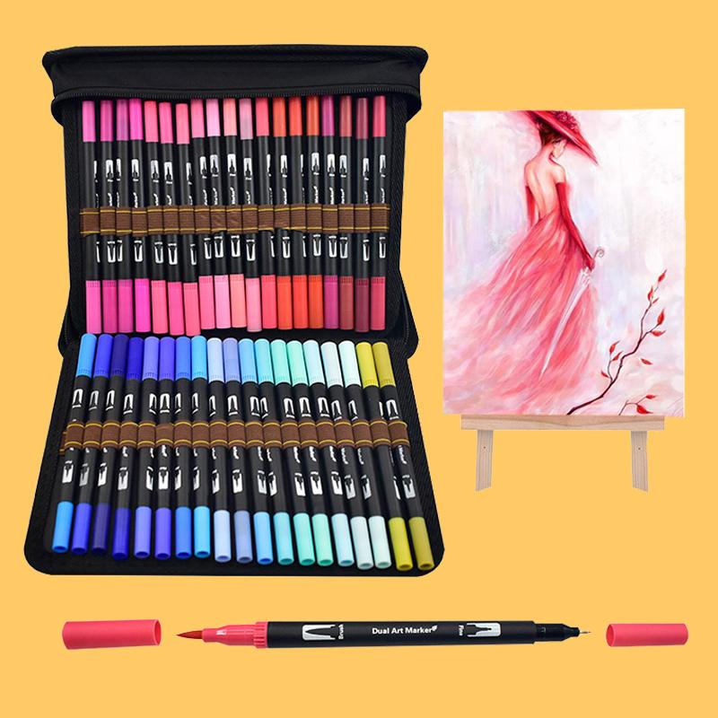 Plumas de pincel de acuarela de doble punta Multi color para marcadores  Pintura Color Neutro Pluma Suministros de arte comprar a buen precio —  entrega gratuita, reseñas reales con fotos — Joom