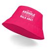 Cappello a Secchiello con Stampa "I'M AN ASSHOLE", Cappello da Uomo Primavera Reversibile Moda Cappello da Pesca