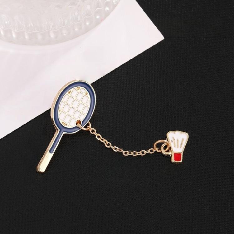 Badminton Tischtennis Revers Schmuck Brosche Schmuck Pins Cartoon Sportbälle Brosche Pins mit Kette