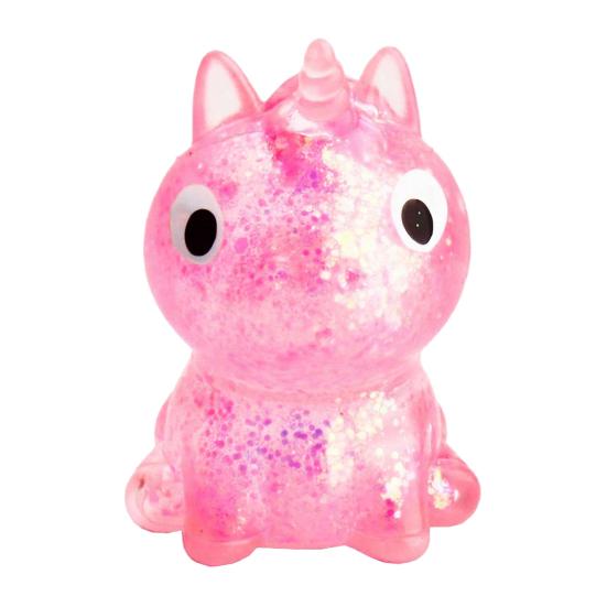 Clear Glitter Horse Squeeze Toy Anxiety Relief Stress Sugar Ball Soft Stretchy Horse Sensory Pinch Toy Home Office Relaxation Tool