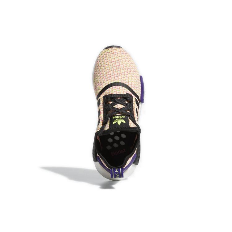 Adidas Originals NMD_R1 Cushioning Slip Resistant Abrasion Resistant Low top Sports Casual Shoes Pink Purple Teenagers EE4402