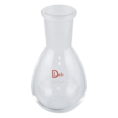 AS ONE Common Ground Flat Bottom Eggplant Flask (Borosilicate Glass-1), 100mL, 29/42mm, Product Number: 3-9676-08