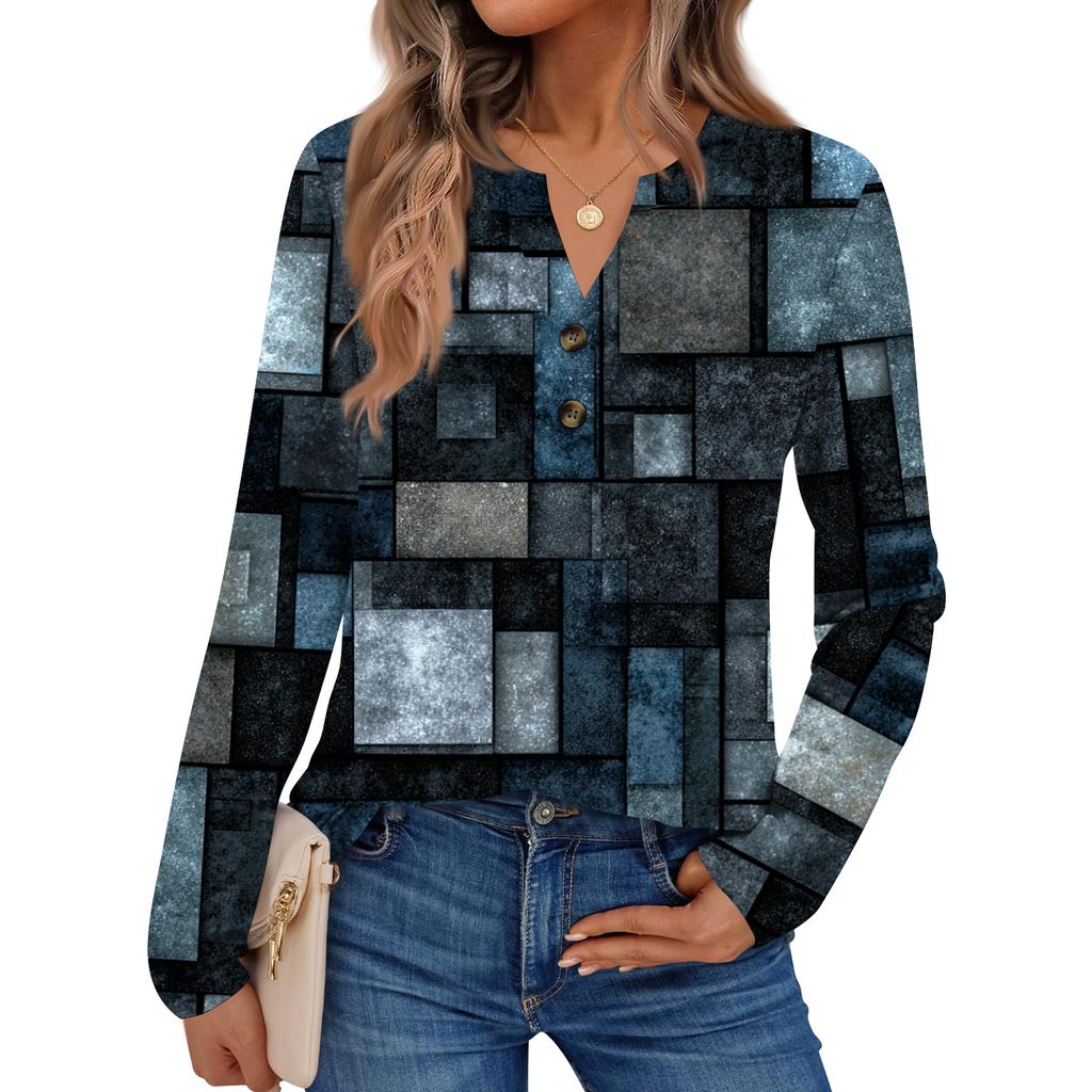 Women's Floral Print Long Sleeve  Shirt Elegant Casual Tops Trendy Shirt Tops