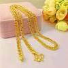 Fade Resistant Saddle Chain Necklace Zinc Zinc Alloy Electroplated Men Gold-plated Necklace  Party