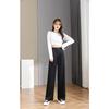 VYOOU Straight Comfortable for and Fall Size Women's Wide-Leg Pants, High-Waisted, Leg-Lengthening, Silhouette, Moisture-Wicking, Commuting, Spring,