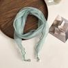 Long silk scarf, women's versatile handmade pendant, tulle scarf, neck protection, decorative neck, solid color, high-end scarf, scarf.