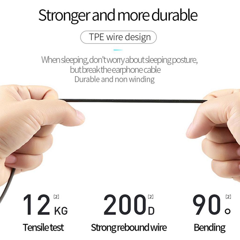 Noise Reduction Headphones with Microphone 3.5mm Wired Earphones Sleeping Headphone Give You a Good Sleep Black White