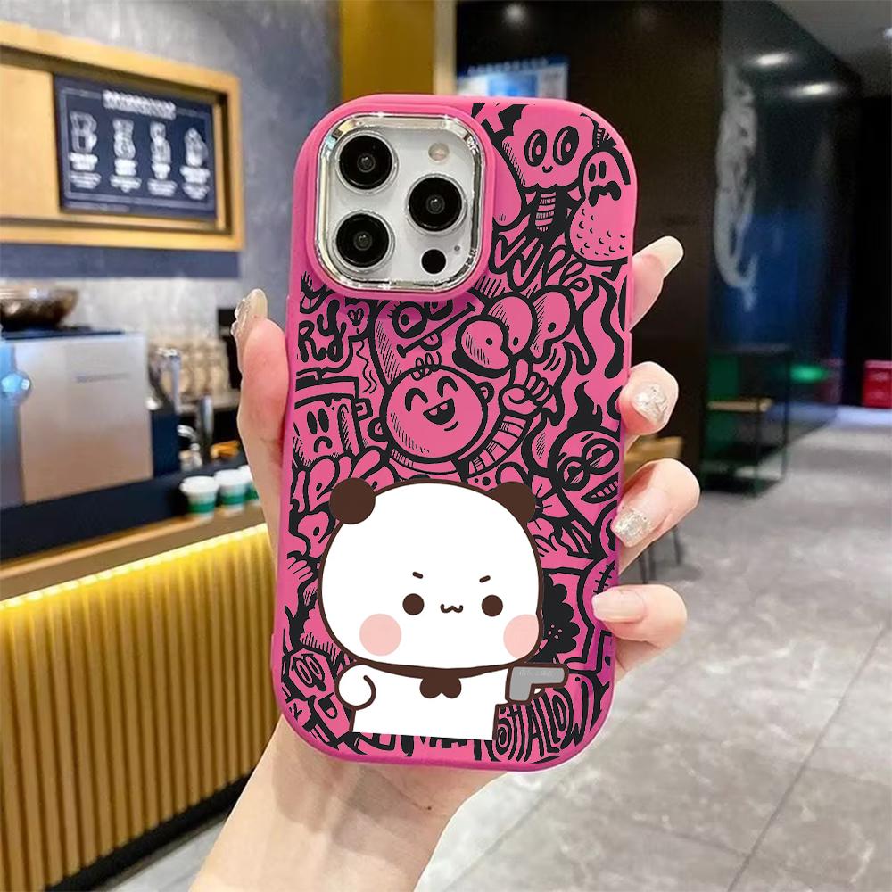 Phone case: 2D flat design suitable for iPhone 18 17 16 15 14 13 Pro protective case, couple style, cool look, Christmas and Halloween gift