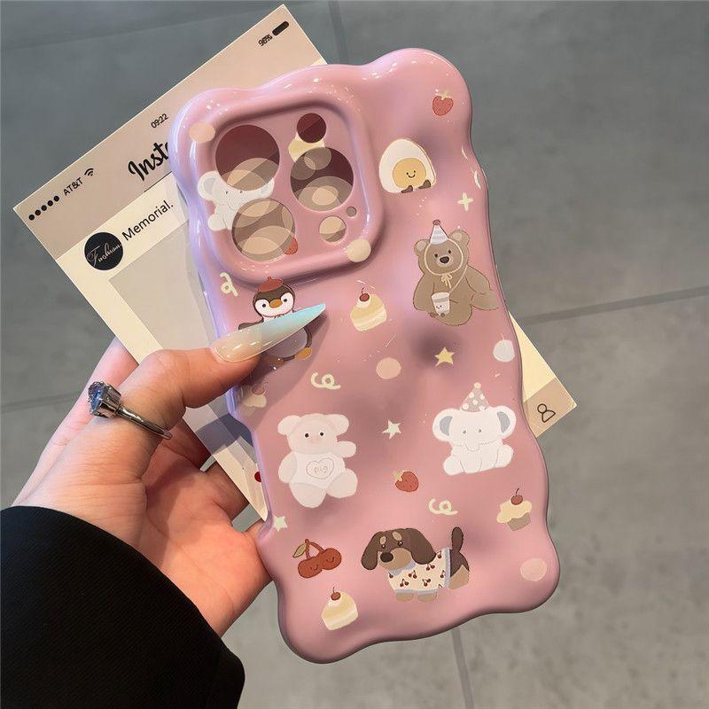 Animal Birthday Party Applicable Apple IPhone17 Mobile Phone Case 16 Wave Cloud 15 Fine Hole 13 Cute 14 Soft