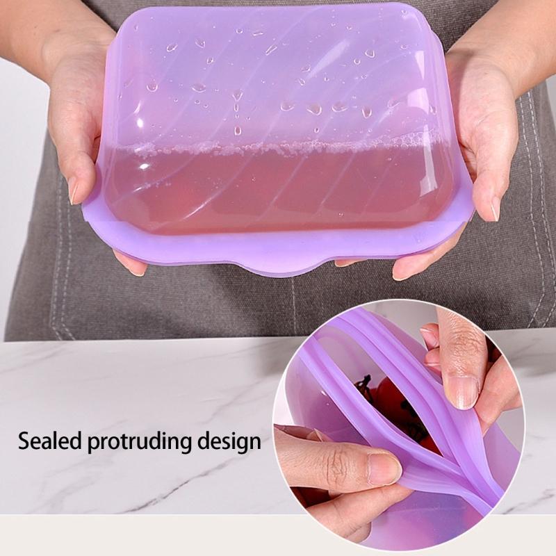 Durable Silicone Food Containers For Meal Preps Freezer Microwave Safe Lunch Bags Kitchen Essential