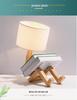 Nordic Solid Wood LED Bedside Night Light - Robot Table Lamp