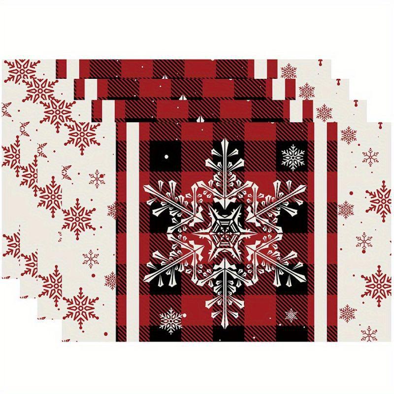 Festive Christmas Table Mat: Washable Holiday Table Decoration