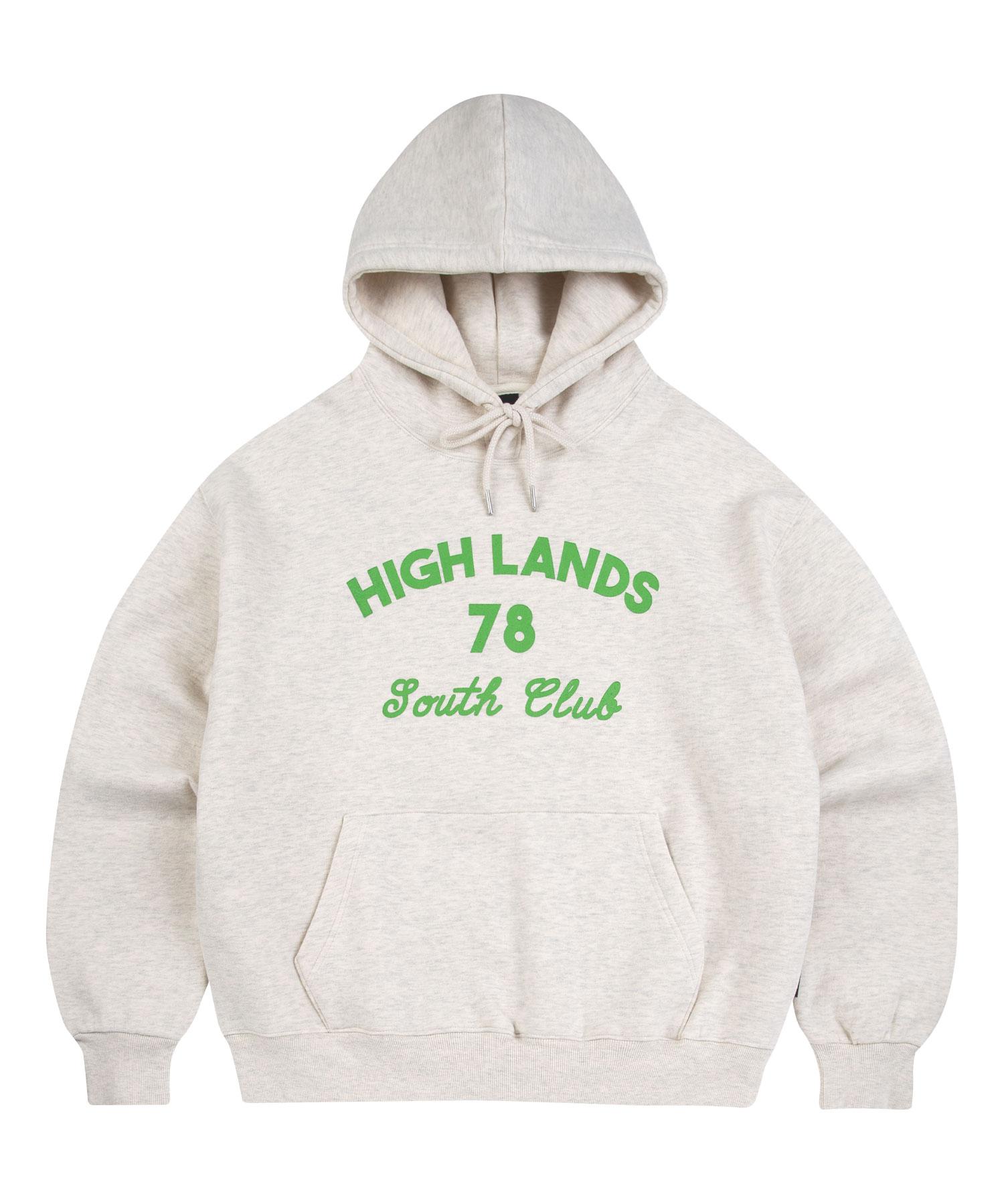 Moo [Fleece-Lined] Peach Skin South Club Logo Hoodie - Oatmeal L