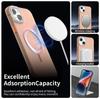 For iPhone 14/13 Case Compatible with MagSafe TPU+PC+PET Phone Cover Rhinestone Decor Lens Frame