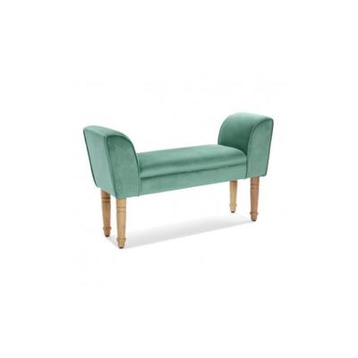 Banc with Pastel Green Fabric Armrests TABU