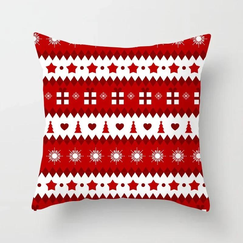Christmas Themed Pillowcases Car Accessories Office Santa Claus Living Room Sofa Home Pillowcases