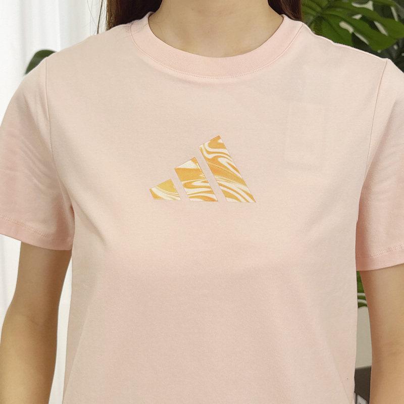 adidas Classic Comfortable Simple Round Neck Casual Sports Short Sleeve T-Shirt Women Tops KS2873