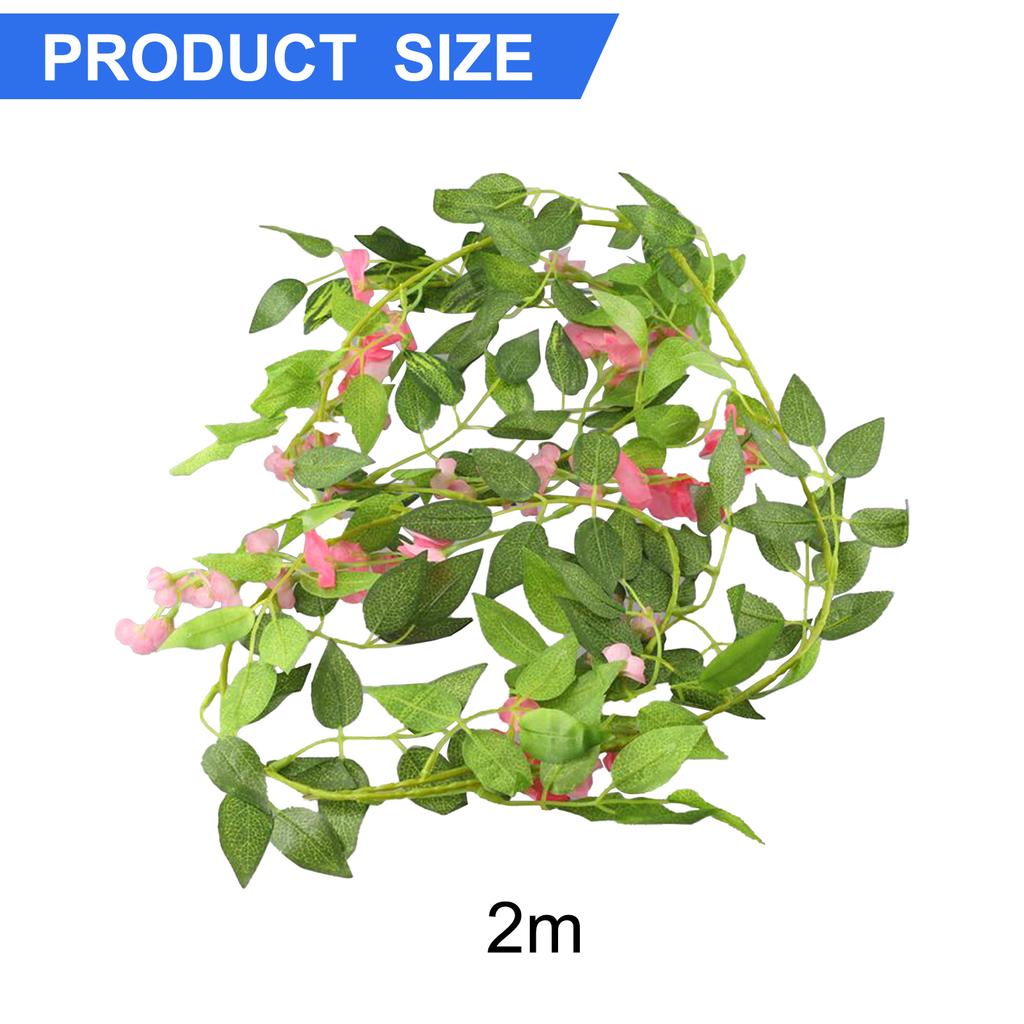 Hot Sale Ivy Garland Artificial Artificial Wisteria Artificial Flowers Flower Vine Hanging Plant Decoration Silk Cloth