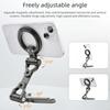 Portable Metal Phone Holder Stand Foldable Design Adjustable Viewing Angle For Smartphones Video Calls Home & Office Use