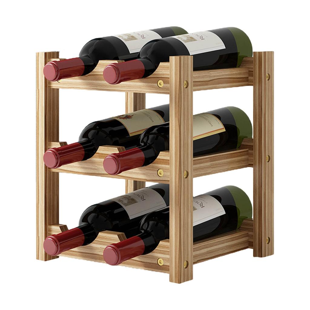 2/3/4 Tiers Wooden Wine Racks Home Bar Party Display Glass Holder Shelf Decoration Red Wine Storage Rack Stand Organizer