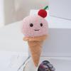 Plush Delightful Ice Cream Cone Keychain Whimsical And Soft Bag Accessory