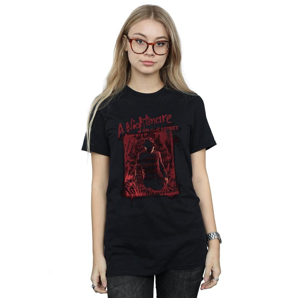 A Nightmare On Elm Street Womens/Ladies Freddy Silhouette Cotton Boyfriend T-Shirt