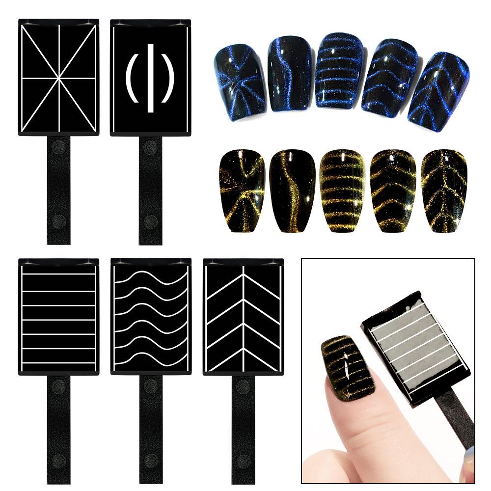 Nail Art Cat Magnetic Stick for 3D Cat Eye Gel Painting Nail Art Magnet Stick UV Gel Nail Polish Round Square Manicure Tool