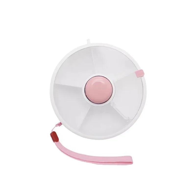 Circular Rotating Lunch Box Snack Container Moisture Proof Sealed Fruit Tray Spinner Candy Box Portable Melon Seed Storage Box