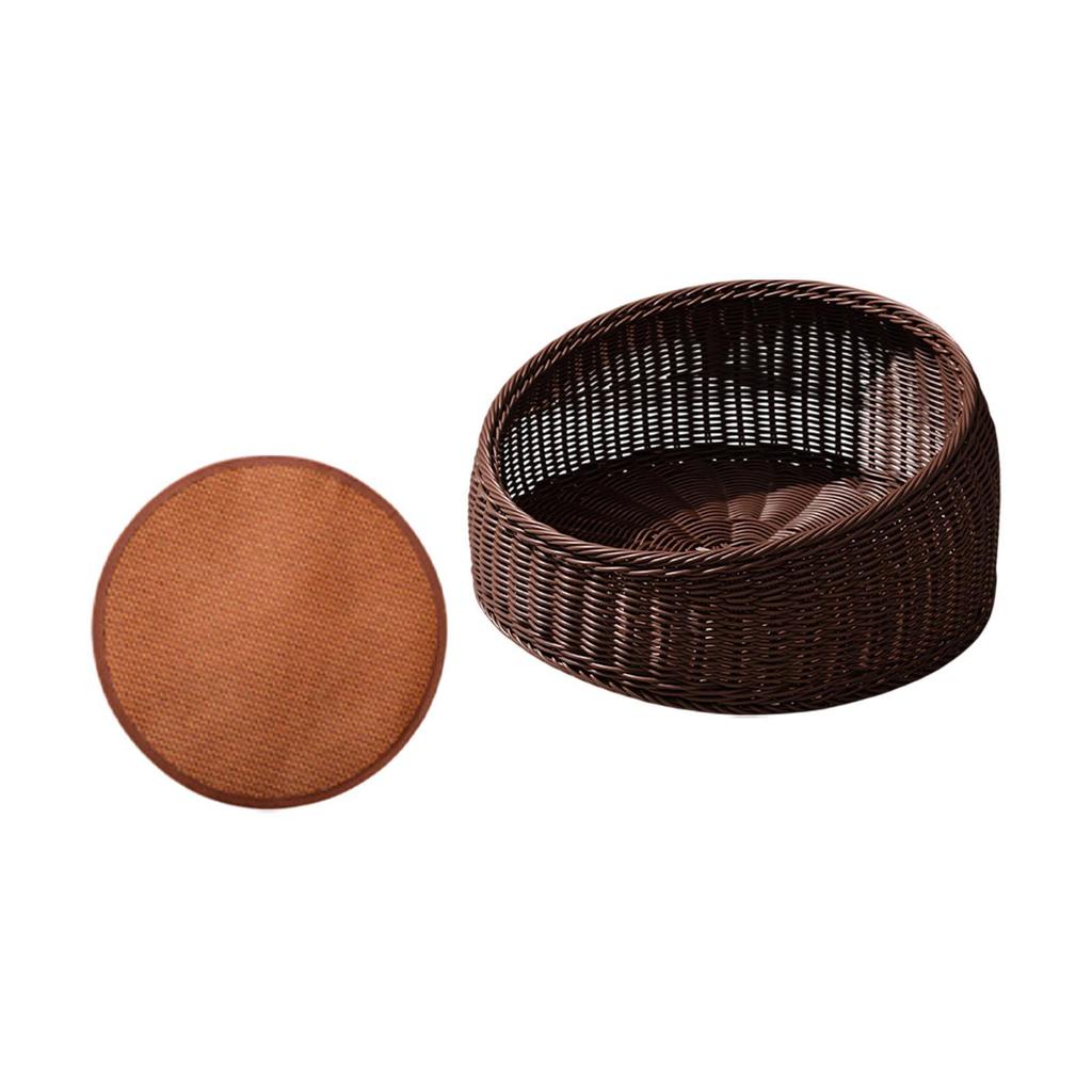 Polootevřené kočičí hnízdo Odolné proti opotřebení Všechna čtyři roční období Pletený kočičí košík na spaní