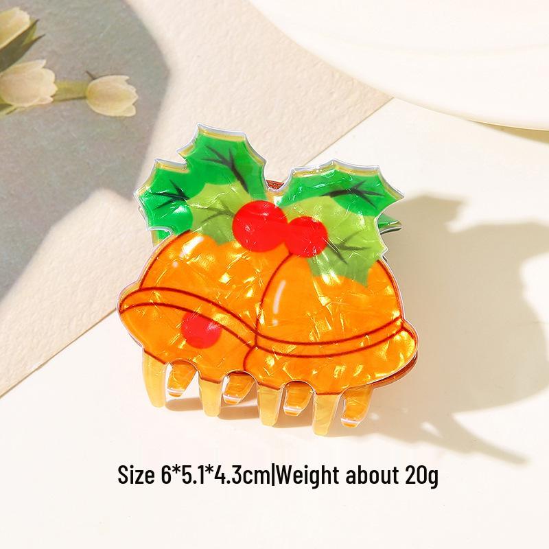 Cartoon Christmas Shark Claw Hair Clip - Cute and Versatile Holiday Accessory