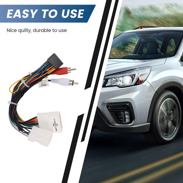 Android Navigation Power Cord for 12-14 Subaru Forester with Large Screen 16P Audio Mod Wire Protocol Box