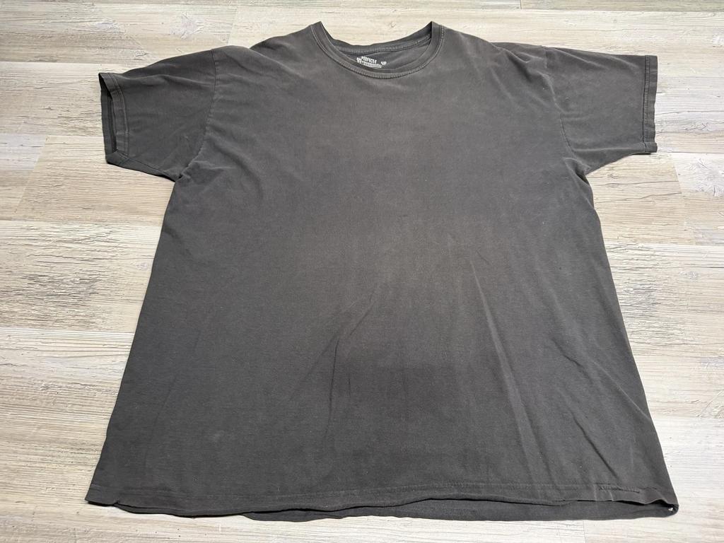 Sun Faded Black Blank T-Shirt Hanes Mens Sz XL Goth Grunge Minimal Short Sleeve