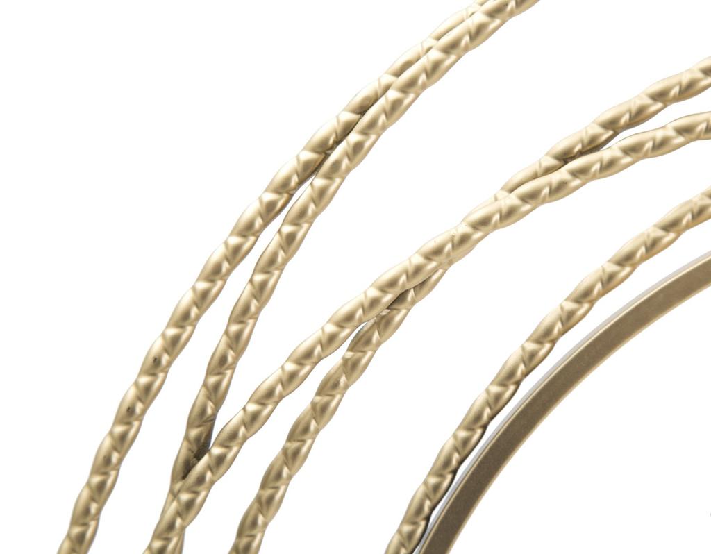 Wall Clock Gold Strips Cm Ø 50X4