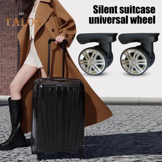 1 Paar Universal-Ersatzräder, geräuscharm, zweireihig, groß, Trolley-Gepäckrad, Reparatur, Reisekoffer, Teile, Zubehör, Rad