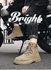 2023 Autumn Men's British Style High-Top Martin Boots: Trendy Casual Workwear Safety Shoes