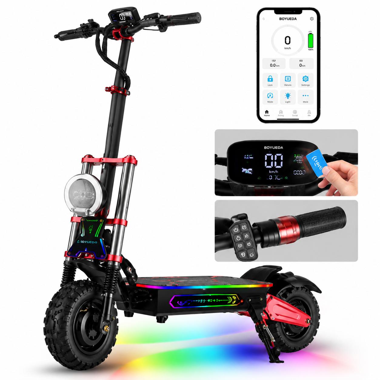 BOYUEDA S5 Electric Scooter, 6000W Dual