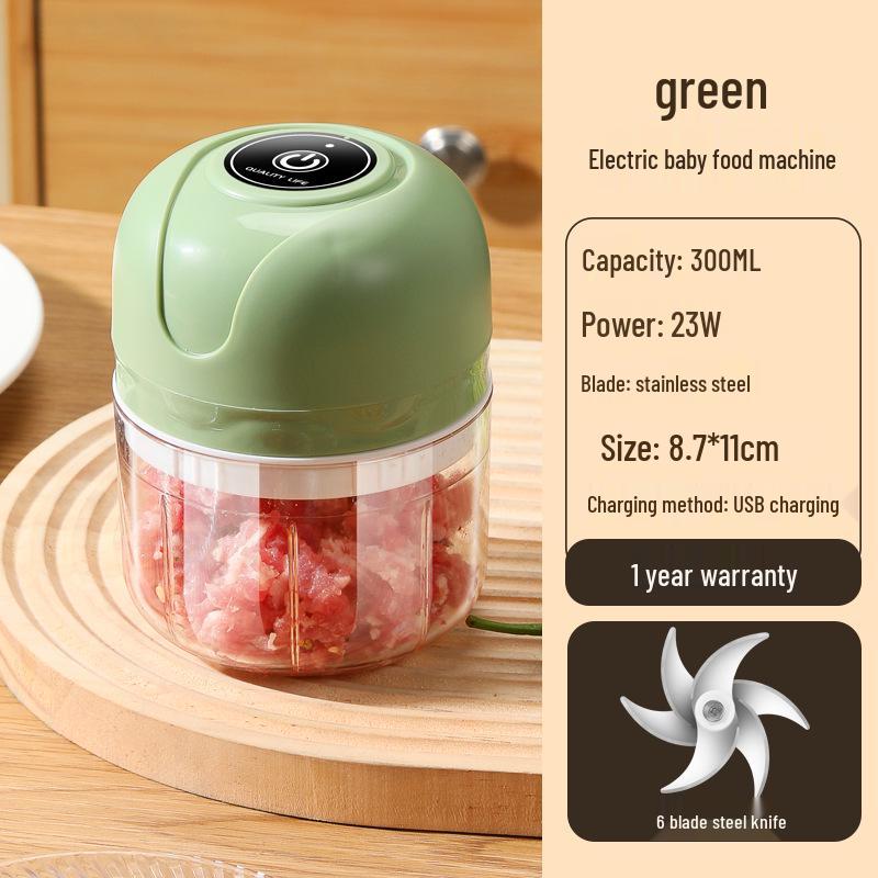 Six-Blade Mini Garlic & Food Chopper with Transparent Cup
