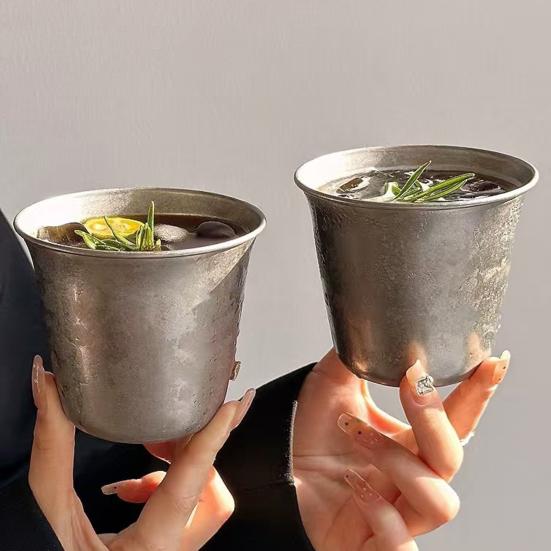 300ml 304 Nerezový hrnek na kávu Dvouvrstvý Vakuově izolovaný Utěsněný Cestovní hrnek Široké hrdlo Mladistvá Láhev na vodu