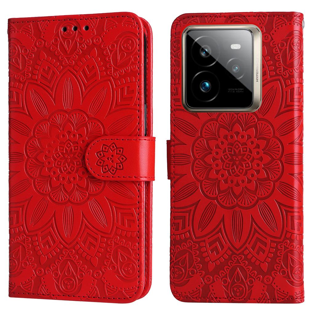 For Realme GT 7 Pro 5G Case Sunflower Imprint Leather Wallet Phone Cover