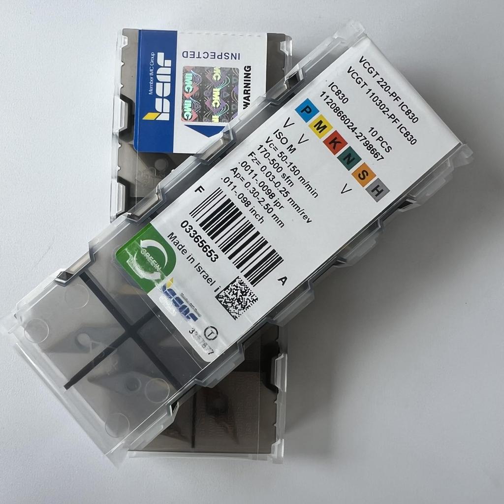 ISCAR / VCGT110302-PF IC830 / Industrial indexable carbide inserts 10 Pcs