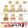 18+ Adult Building Block MOC Anime Action Figure Sexy Model Date Cartoon Swimwear Girl Hair Kit Ornament Toy Gift Collection F31