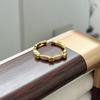 Medieval Vintage Flower Butterfly Brushed Opening Ring Light Luxury Niche Exquisite Zircon High-End Ring Woman
