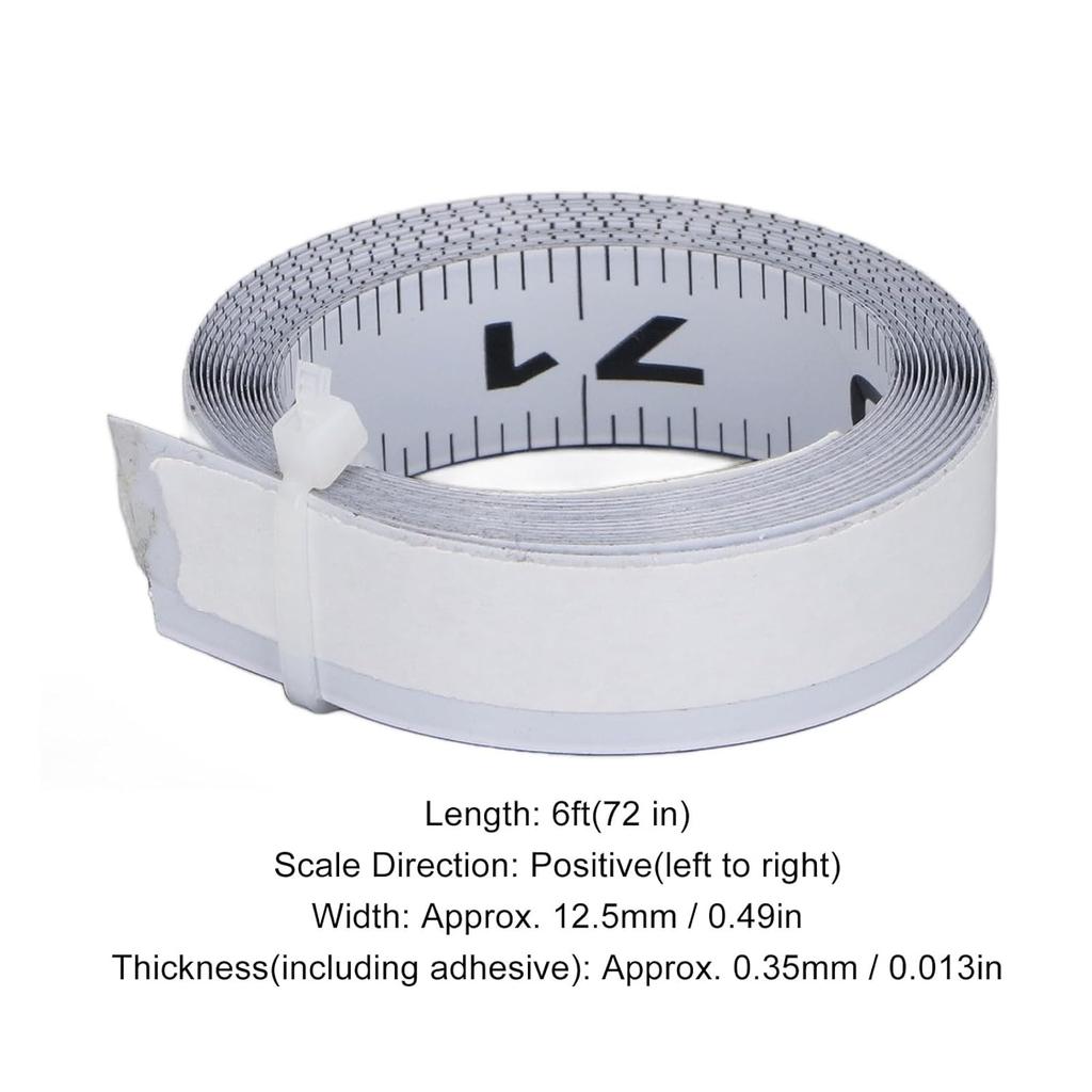 Self-Adhesive Tape Measure, 72-in Adhesive Measuring Tape Ruler Tape High Precision Measuring Tool